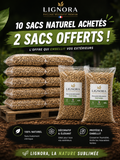 Lot de 10 sacs de paillage décoratif naturel 40L + 2 offerts